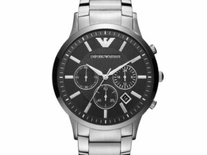 Emporio Armani Renato Argent Noir 46 mm